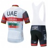 Set Fietsshirt + Korte Koersbroek 2021 UAE Team Emirates N001